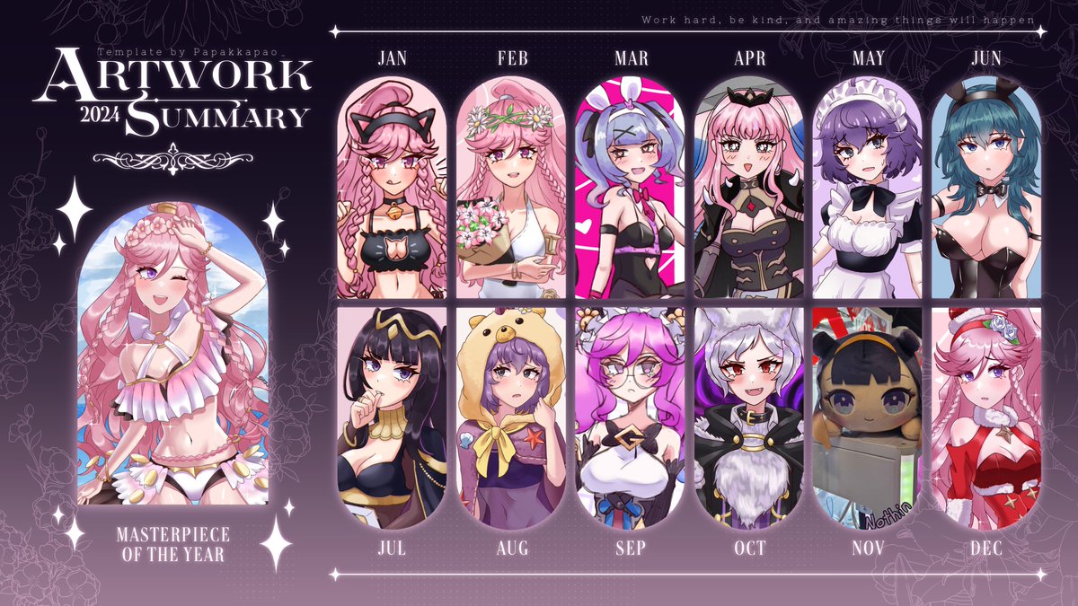 angryforks's tweet image. my 2024 art summary !!
thank you all for the constant support <333