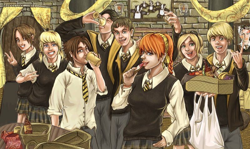 Hufflepuffs would be the best party hosts. They would put out an incredible spread!

#PotterArt by Scorch-D on DeviantArt

deviantart.com/scorch-d/art/H…
