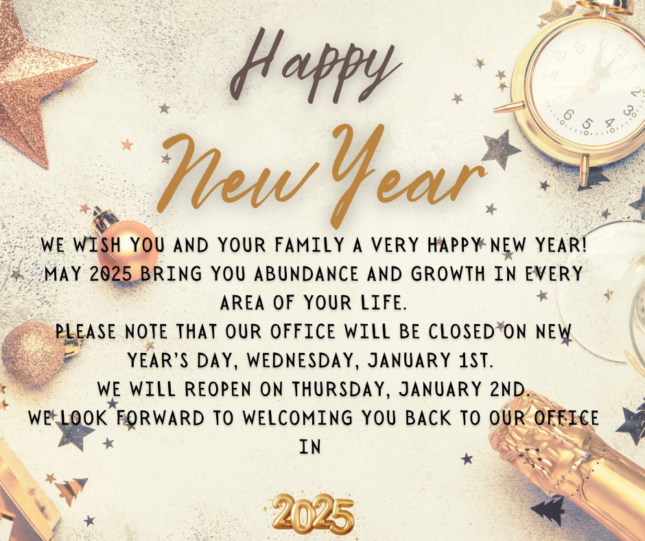 Happy New Year!  We look forward to collaborating in 2025!