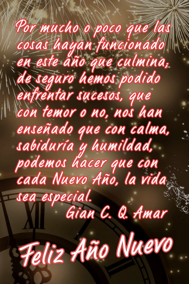 gomiquin's tweet image. Demos Gracias por la voluntad que nos mantuvo para llegar hasta el final de este año 2024!! 🕛
Feliz llegada del 2025 💥 con Prosperidad💰 y Determinación🏅pero sobre todo con Salud para disfrutar de las Bendiciones recibidas.....