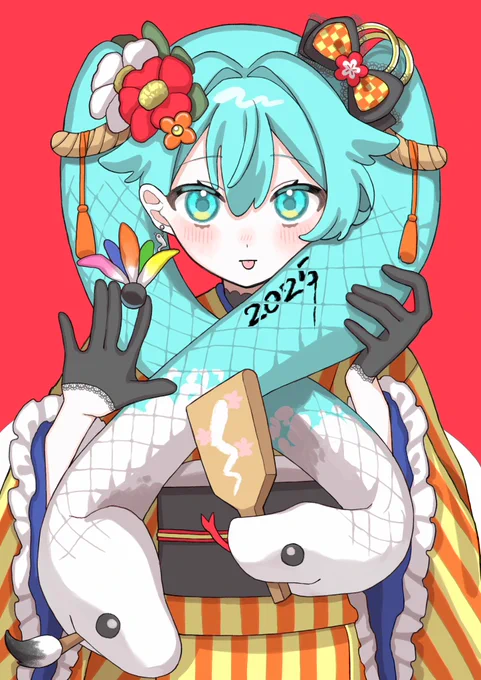 Happy New Year!2025!ヘビミクです #初音ミク 