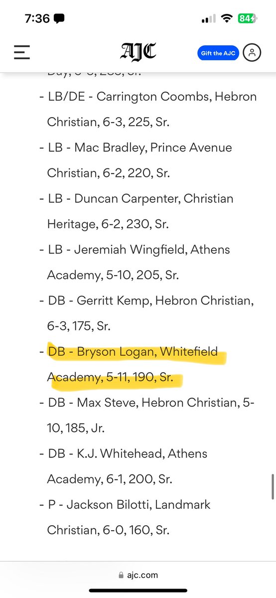 Bryson Logan โ (@brysonlogan03) on Twitter photo #AGTG ๐๐พExtremely blessed to be recognized as 2x 1st Team All-State honors at DB!
<a href="/CoachWalsh1518/">Robert Walsh</a> <a href="/RecruitGeorgia/">Recruit Georgia</a> <a href="/RecruitThePack/">Whitefield Academy HS Recruiting Page</a> <a href="/RustyMansell_/">Rusty Mansell</a> <a href="/JeremyO_Johnson/">Jeremy Johnson</a> <a href="/MohrRecruiting/">Brian Mohr</a> #AGTG ๐๐พExtremely blessed to be recognized as 2x 1st Team All-State honors at DB!
<a href="/CoachWalsh1518/">Robert Walsh</a> <a href="/RecruitGeorgia/">Recruit Georgia</a> <a href="/RecruitThePack/">Whitefield Academy HS Recruiting Page</a> <a href="/RustyMansell_/">Rusty Mansell</a> <a href="/JeremyO_Johnson/">Jeremy Johnson</a> <a href="/MohrRecruiting/">Brian Mohr</a>