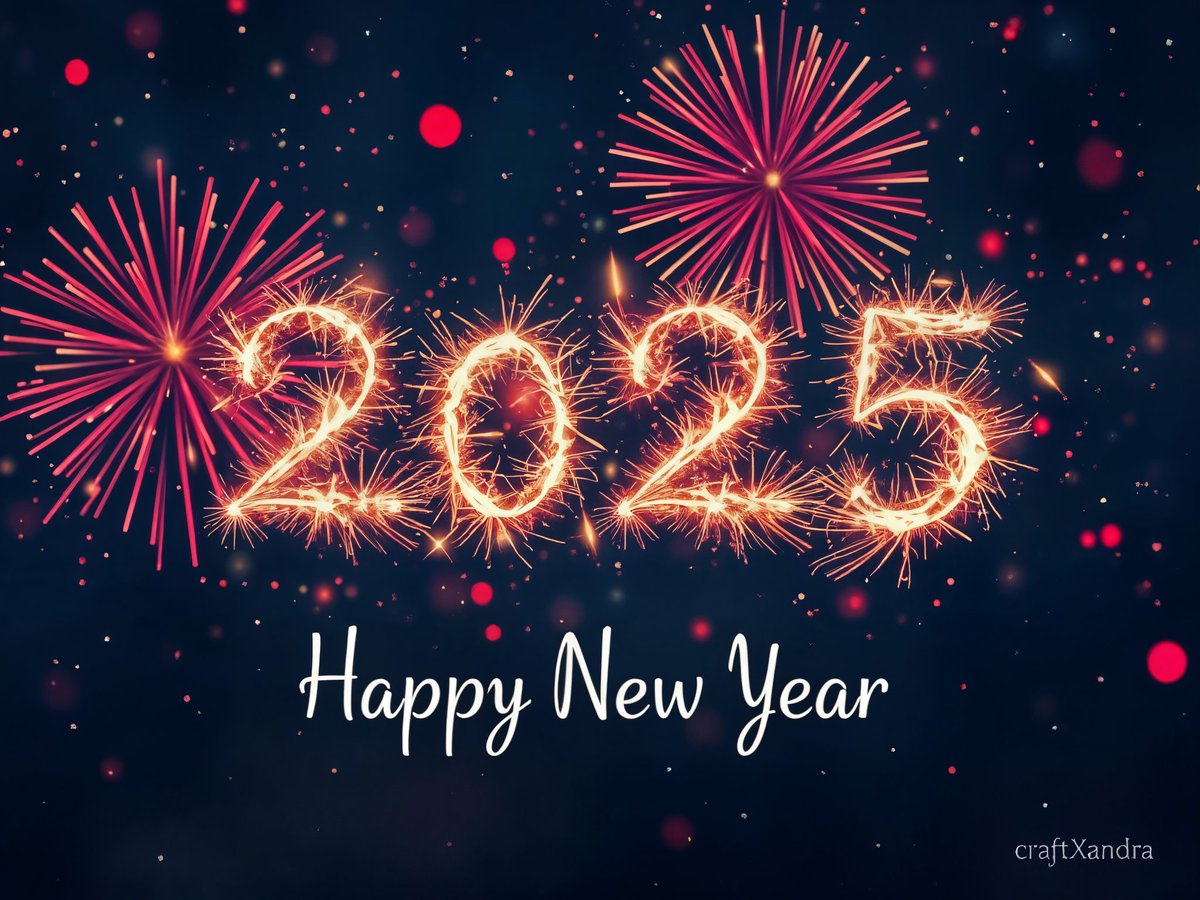 craftXandra's tweet photo. Happy New Year everyone. Thanks for your support this year &amp; here's to a brighter future for us all :) I hope you all stay safe &amp; have an awesome 2025 💗 https://t.co/vJlQKUIaC0