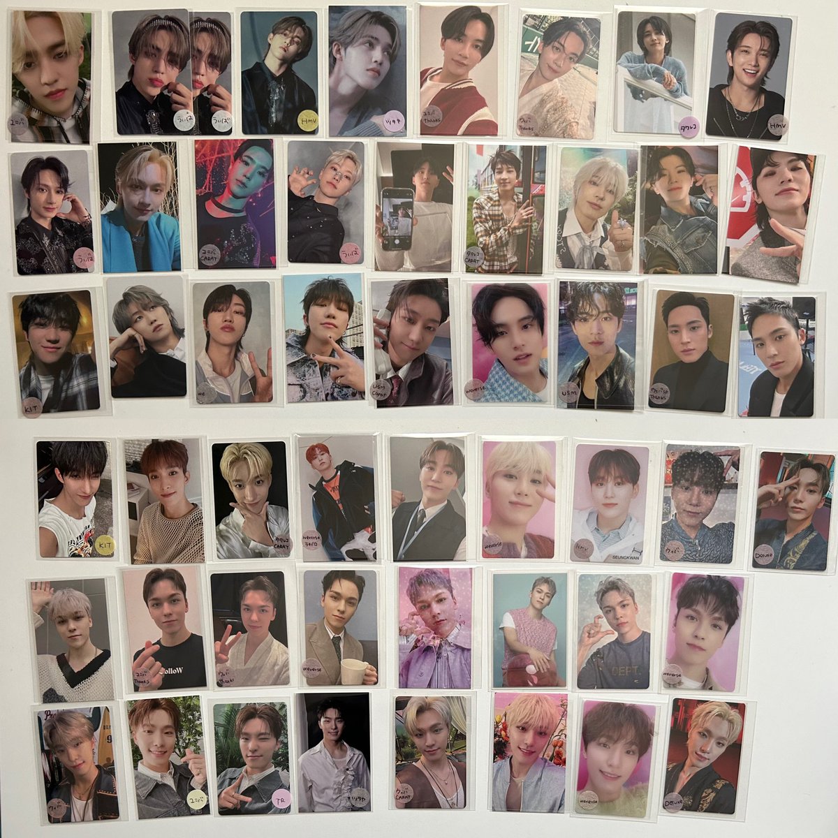 _sa_pi_'s tweet photo. SEVENTEEN トレカ　交換　店舗特典

譲　エスクプス ジョンハン ジョシュア
　　ジュン ホシ ウォヌ ウジ
　　ディエイト ミンギュ ドギョム
　　スングァン バーノン  ディノ

求　ジョンハン https://t.co/RjlnLpOYNR