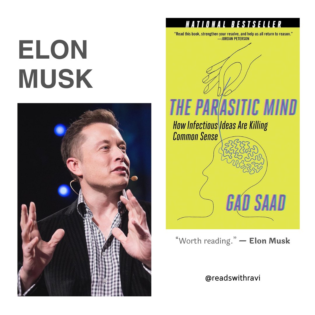 25 books recommended by <a href="/elonmusk/">Elon Musk</a>:

1) The Parasitic Mind by Gad Saad