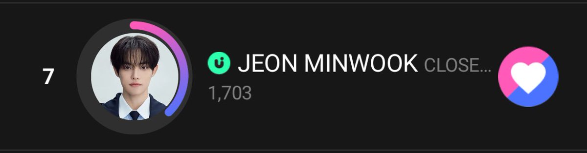 MWOOKCENTRAL's tweet photo. 🗳️— UPICK #전민욱

#JEONMINWOOK is nominated for <January ROOKIE ARTIST> Final reward is COEX Media Tower AD for (3days) 

— CURRENT RANK : 7 
🗓️ END ~ 1/20 3PM KST

#CLOSEYOUREYES #클로즈유어아이즈 https://t.co/XlfnoDCheX