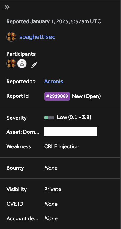 First vulnerability this year 😄