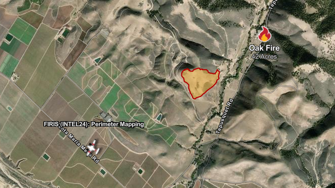 CaliFireTracker's tweet image. #OakFire Forward Progress has been stopped at 42 acres per Intel 24.