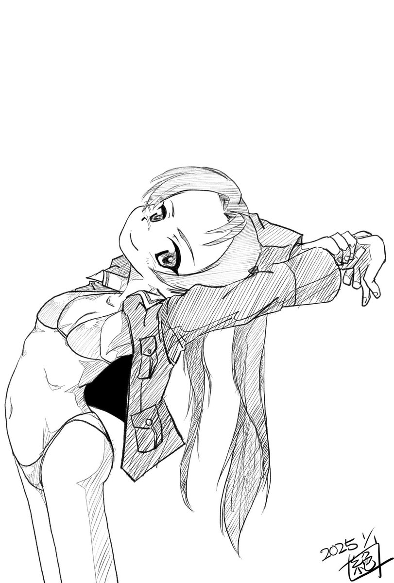 #週末ガルパンお絵描き120分一本勝負
#週末ガルパンお絵描き120分一本勝負20250101
お題「描き初め」
と言う事で…
本日は大洗女子学園 元会長 #角谷杏生誕祭2025  であります‼︎
お誕生日おめでとうございます!
この細い身体がたまらないぜ…!
抱っこしたい…
軽そう…❤️
#角谷杏生誕祭 
#ガルパン 