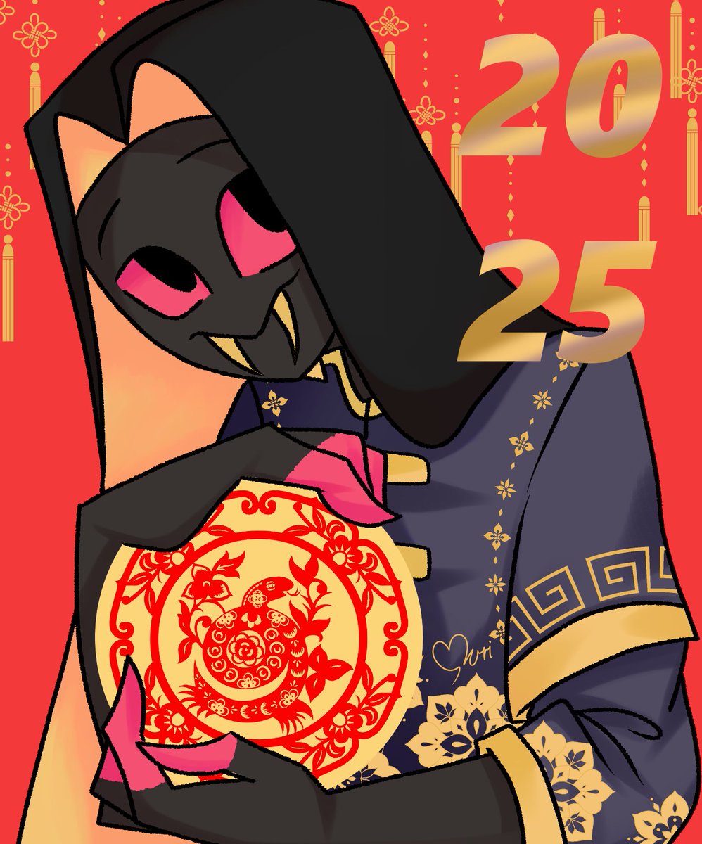 Muri_Sion13's tweet image. Happy New Year!!! 2025 #HazbinHotelFanart #HazbinHotelSirPentious #HazbinHotel