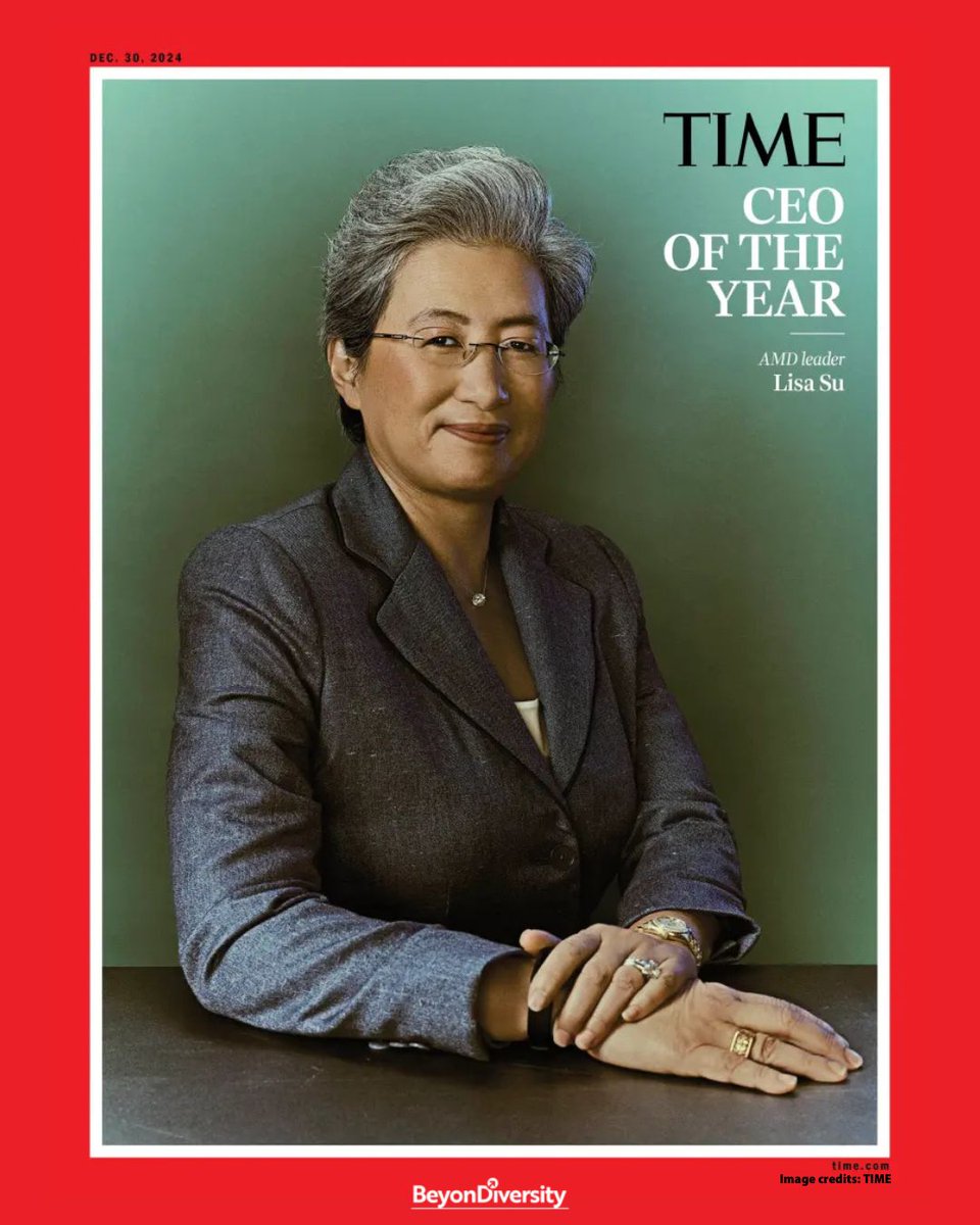 Lisa Su has made history as TIME Magazine’s first-ever woman CEO of the Year, breaking barriers in leadership and innovation! 

Here’s to a year inspired by pioneers like her. 

Happy New Year!

#NewYear2025 #LisaSu #WomenInTech #BreakingBarriers #Leadership #Innovation