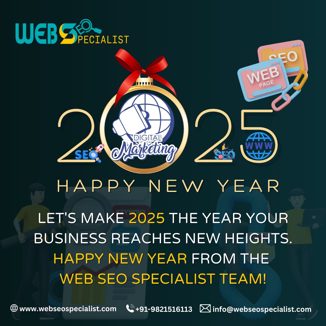 webseospecialis's tweet image. 🎉 Happy New Year 2025 from Web SEO Specialist! 🎉

Here’s to a year of growth, success, and digital dominance! 🚀 Let’s make 2025 your breakthrough year. 🌟

#HappyNewYear2025 #Welcome2025 #नववर्ष_2025 #DigitalGrowth #WebSEOSpecialist

🔗 Explore more: webseospecialist.com