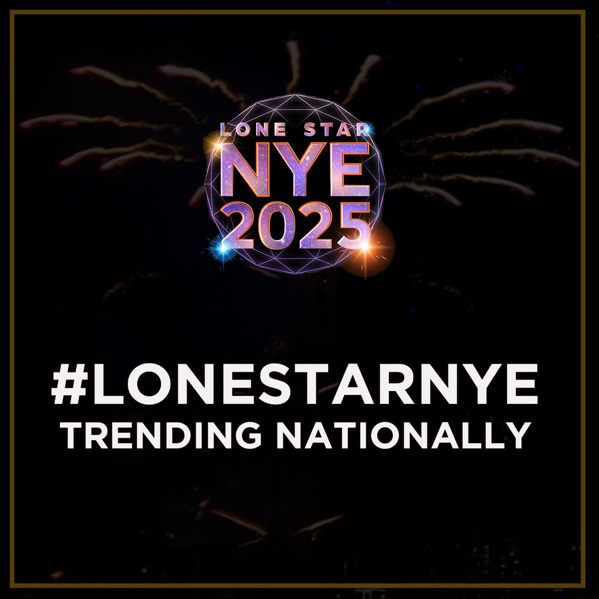 Thanks for making #LoneStarNYE a top trend on X!  It's currently in the top 15!