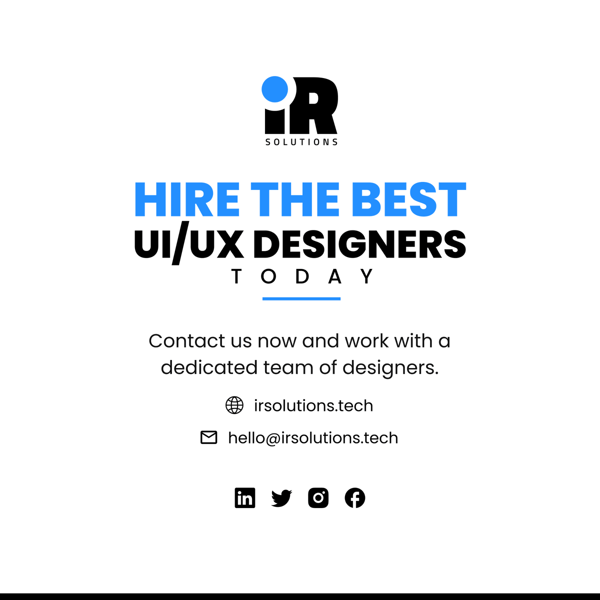 IRSolutions_'s tweet photo. Looking to enhance your digital presence? Our dedicated UI/UX designers are here to craft seamless, user-focused designs tailored to your vision. 

We combine creativity with expertise to deliver excellence remotely. 💻 💯

#design #remoteteam #digitalexperience #Technology https://t.co/ix0C2QTmMN