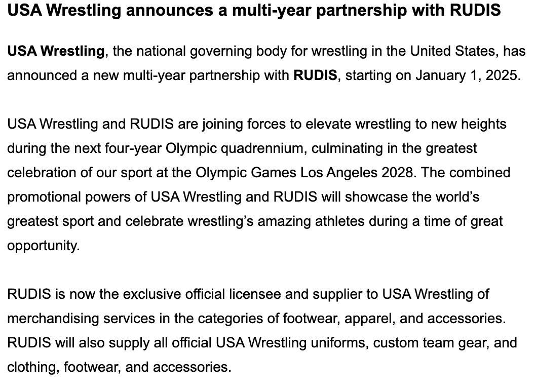 Interesting bit of wrestling biz info dropped just now (odd timing).

USAW just announced a new deal w/ Rudis
