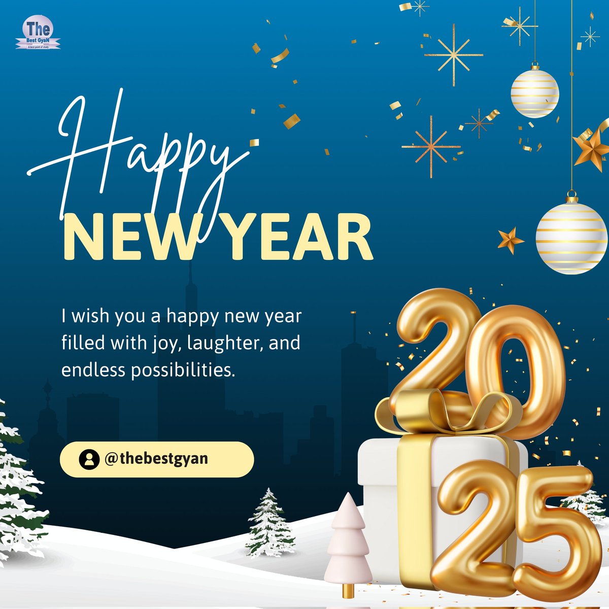 TheBestGyaN's tweet photo. Happy New Year 2025

#HappyNewYear https://t.co/zTxLzvgR1d