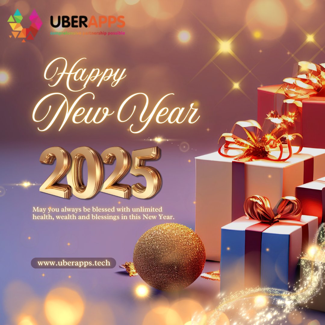 UBERAppsTech's tweet image. At #UBERApps, we’re all about moving forward—just like the tech we create. 🚀 Let’s build smarter solutions, make bolder moves, and innovate together for a brighter future. Wishing you growth, success &amp;amp; boundless possibilities this year! ✨ #HappyNewYear2025