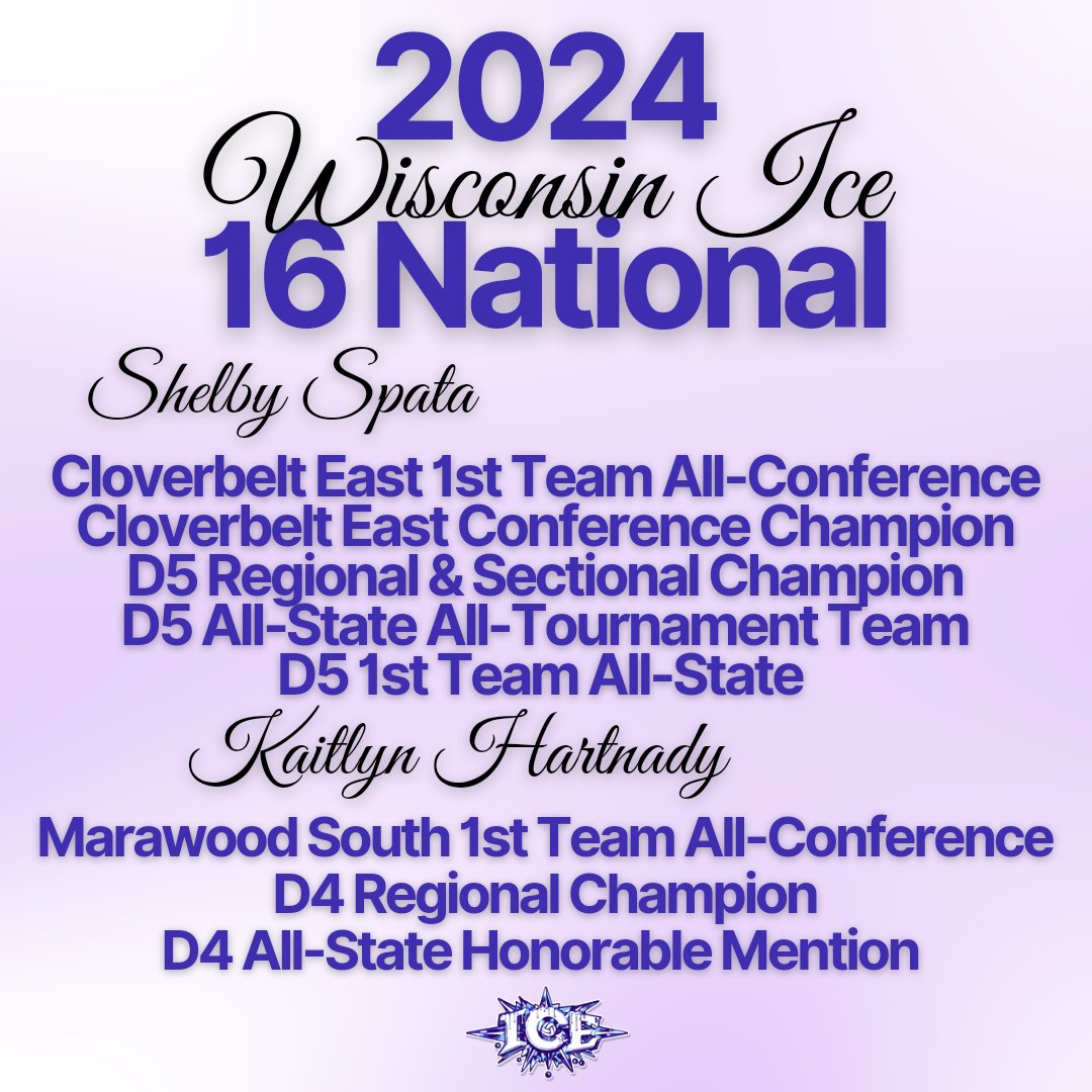 They garnered quite the accolades at the state and conference levels this past fall.  We are so proud of all of you and the work and dedication you've invested in your futures. Next up, our 2024 16 National squad.  Best of luck in 2025!