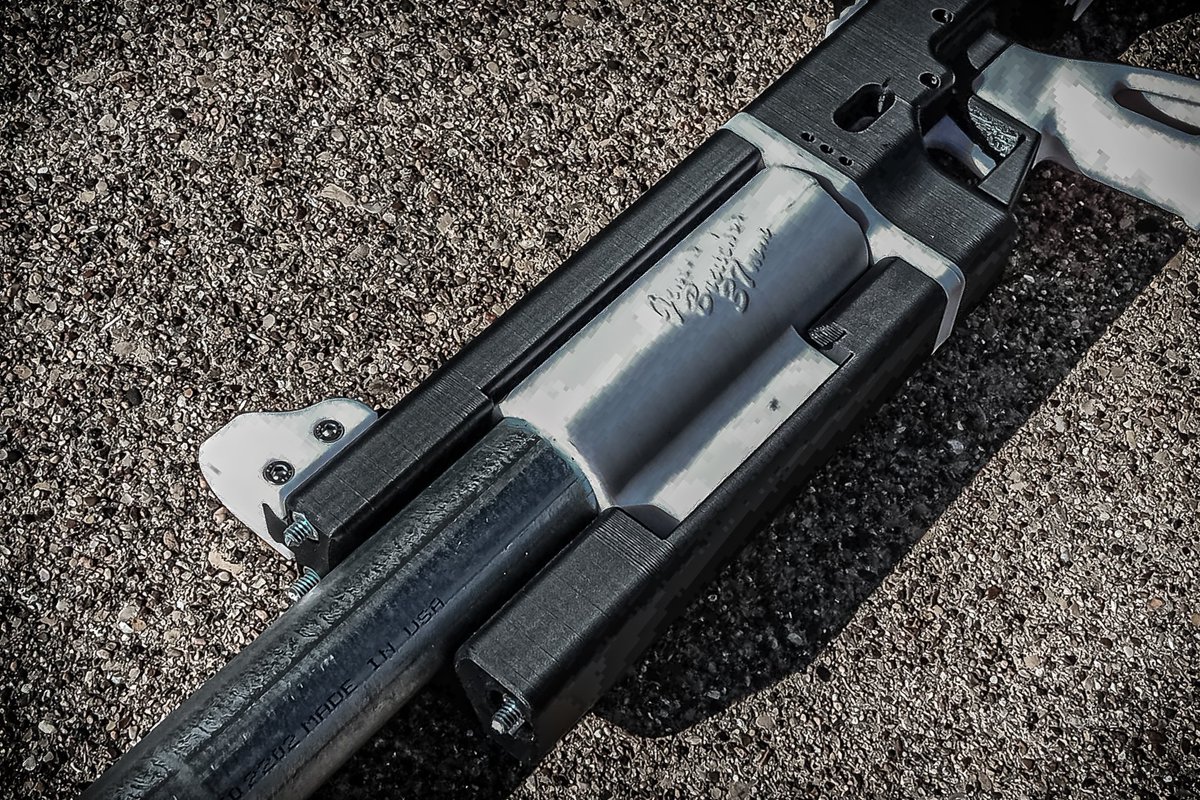 Beta tester bragging time!

This is The Tiger version of the Geneva Breacher 37mm launcher! 🤘🏻

Build printed and built by <a href="/pembie000ind/">Pembleton & sons'</a> - round count imminent 🥰🥳🥳