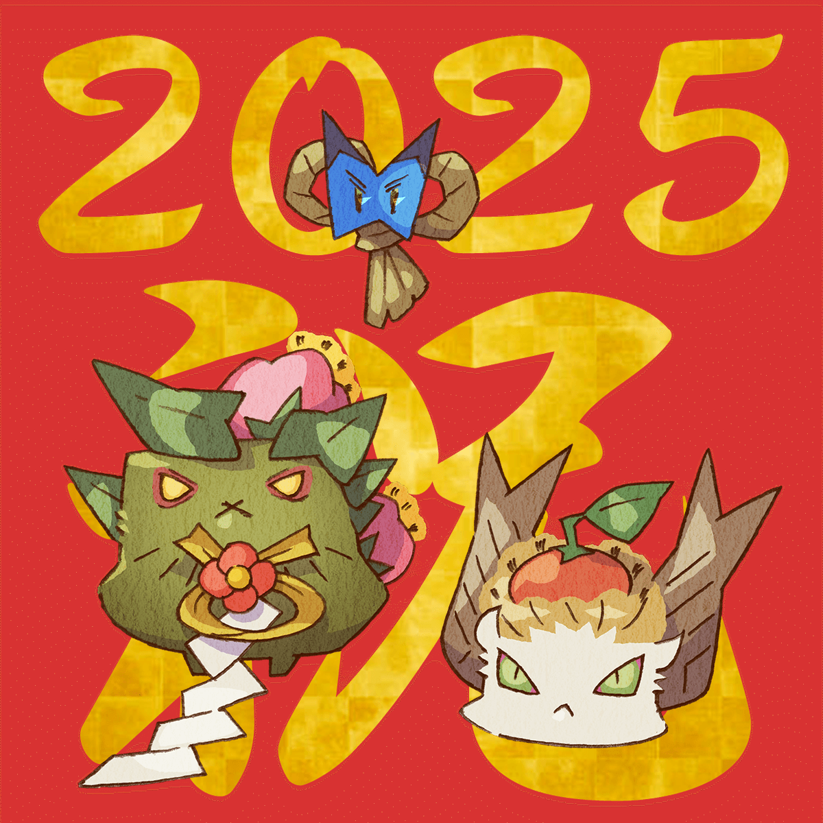 「皆様明けましておめでとうございます!今年もたくさん絵を描きたいと思います皆様にと」|渡辺孝夫のイラスト