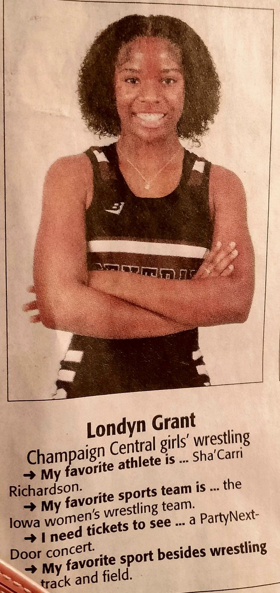 CoachMerle1's tweet photo. It was a good day. The Central JV Scramble went well, and then I noticed one of our wrestlers in the paper. Londyn Grant is a competitor, don't let her smile fool you, she is tuff on her opponents. Good luck Londyn, we are proud of you. @Maroonwrestle @maroonathletics https://t.co/VoRCw1URy8
