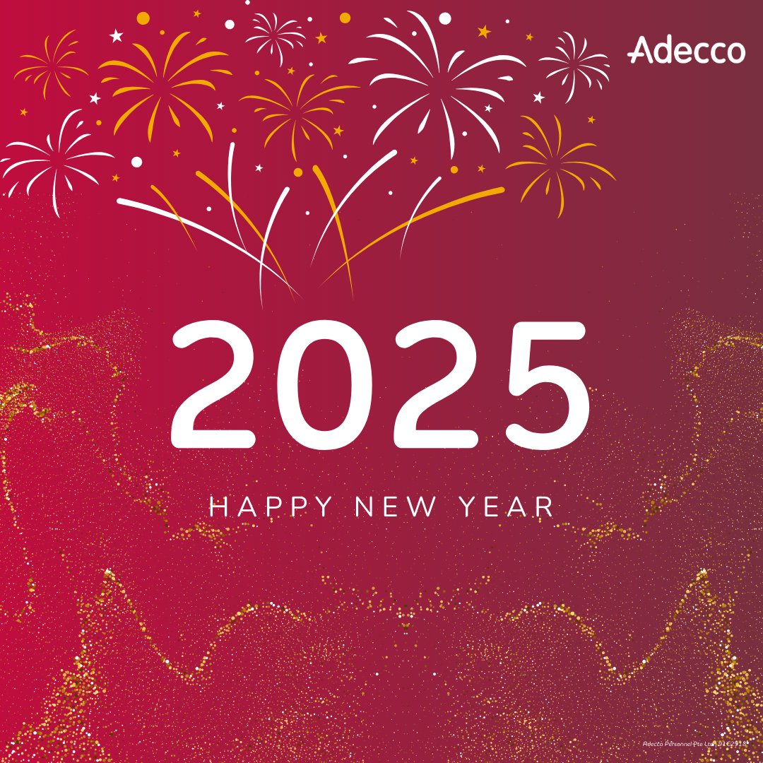 Happy New Year to everyone! Wishing you an incredible year filled with success and happiness!🎆

#AdeccoSG #AdeccoMNC #AdeccoFortune500 #NewYear