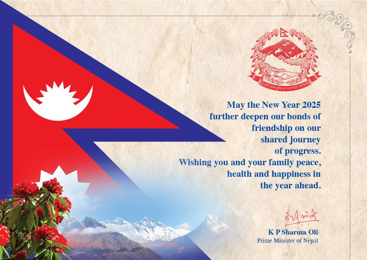 K P Sharma Oli tweet media