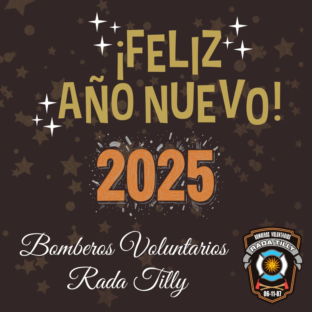 BomberosRTilly's tweet photo. Deseamos a todos un muy feliz 2025!
No conduzca en caso de consumir bebidas alcohólicas.
Recuerde que a la hora 00:00 sonará la sirena https://t.co/gyiVkH5jYc