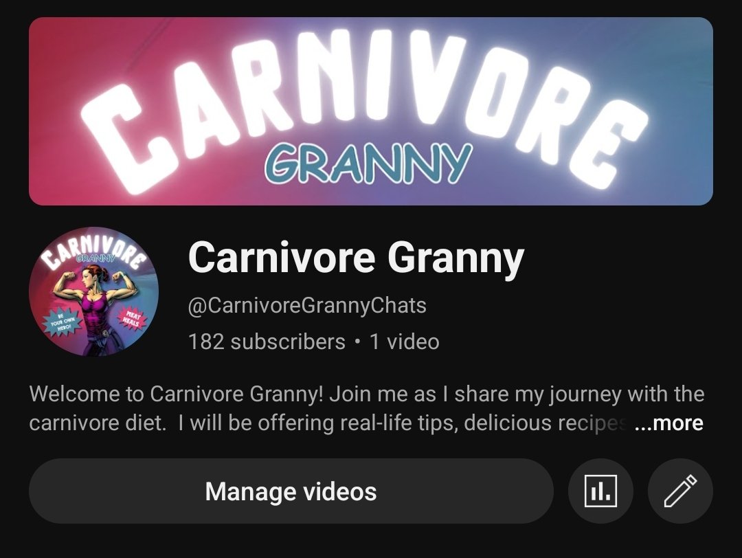 MrsMordt's tweet image. 8 hours until the first episode of Carnivore Granny Chats drops!  I&apos;m WAY too excited!

#carnivore
#introvideo
#carnivorediet 
#worldcarnivoremonth
#lowcarb 
#fitness
