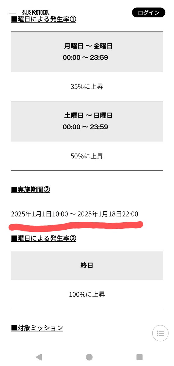 hfa06281's tweet photo. 公式の告知からして、今日の10時にエネミーラッシュ１００%なのに出ませんでした。なんか報告とか告知とかってありました？

＃ブルプロ　＃不具合　＃エネミーラッシュ https://t.co/YyYatYdIku