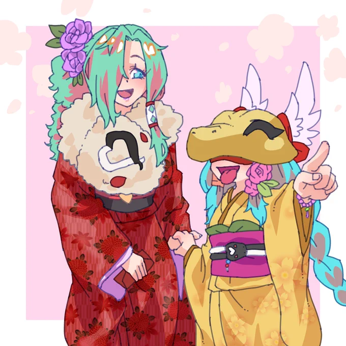 初詣蛇姉妹