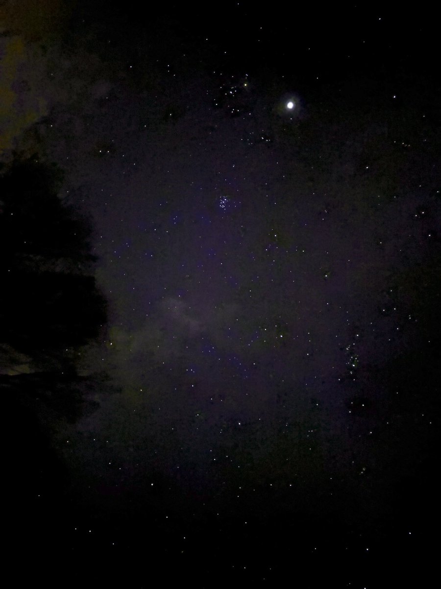 sonicanta's tweet photo. again: #Mars and #Jupiter #NewYear2025 #Vermont with solar flare overtones https://t.co/hX69vOt84W