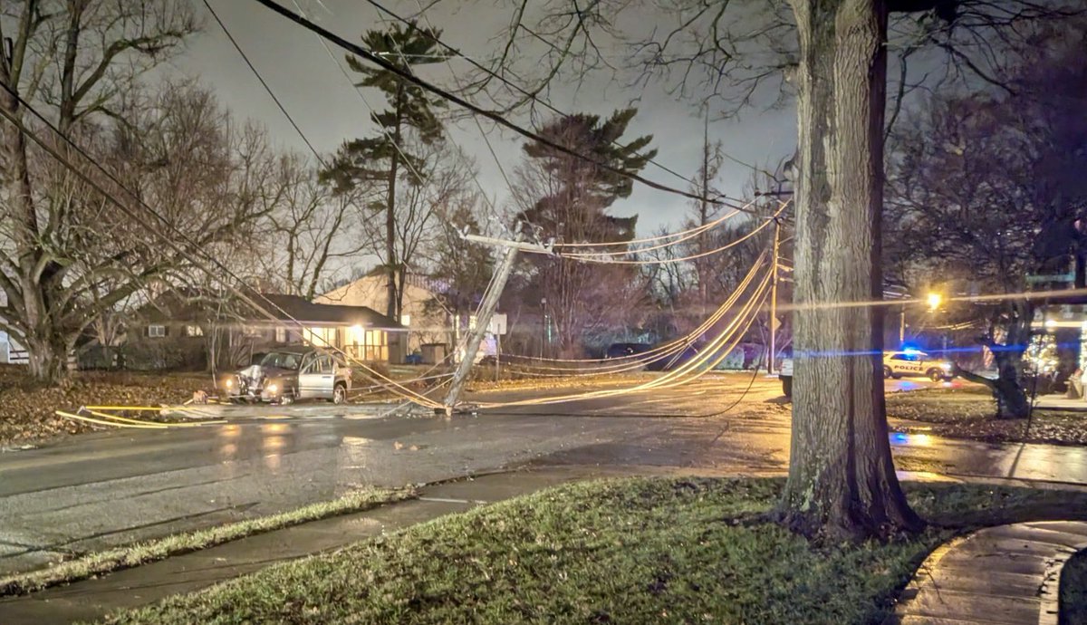 Our Firefighters responded to a crash in the 2100 Blk of Sutton Ave tonight. Minor injuries to the driver but several power lines are down. <a href="/DukeEnergy/">Duke Energy</a> is on the way but we expect <a href="/CincyPD/">Cincinnati Police Department</a> to have the road closed for several hours.