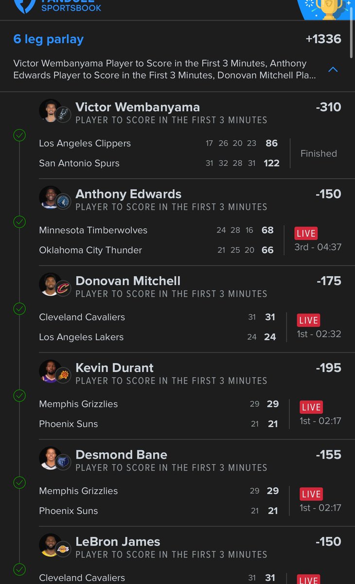 Ronn1k1's tweet photo. @guapzayy took off zu for wemby and added bron, appreciate the other legs https://t.co/Y5s0QrrLtK