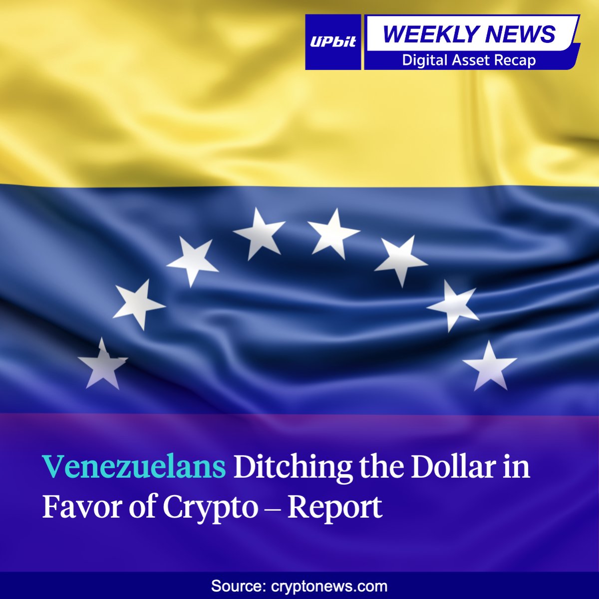 upbitglobal's tweet photo. Happy Wednesday! Here's a weekly recap of news and events for digital assets.

Venezuelans Ditching the Dollar in Favor of Crypto – Report
https://t.co/6ECZSFzPza

Hong Kong legislator proposes adding Bitcoin to national reserves
https://t.co/5gQiIPCskg

Crypto payments firm MoonPay secures MiCA approval in the Netherlands
https://t.co/TNqSbzmSrt

A.I. Real Estate Platform Janover To Adopt Bitcoin As Payment
https://t.co/wbQ4uGvbxm

#UpbitWeeklyNews #Upbit
