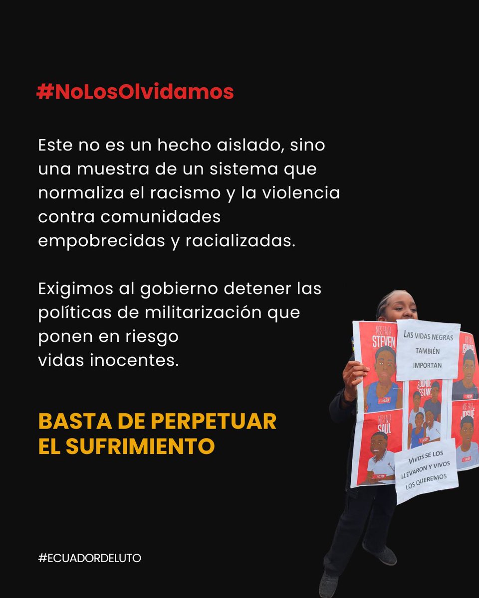 #NoLosOlvidamos
Hoy familias de 4 niños llorarán y se abrazarán por la perdida de sus hijos. Hijos que fueron criados con mucho amor, dedicación y esperanza a pesar de todas las adversidades económicas. Y que a pese a ello, fueron vilmente arrebatados por la mano criminal del