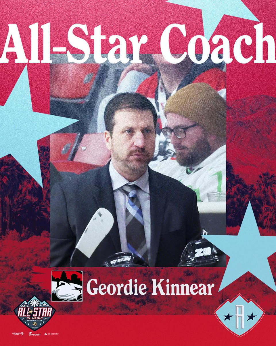With tonight's victory, <a href="/CheckersHockey/">Charlotte Checkers</a> Head Coach Geordie Kinnear has earned the honor of coaching the Atlantic Division in the 2025 #AHLAllStar Classic, presented by <a href="/29casino/">Spotlight 29 Casino</a>.