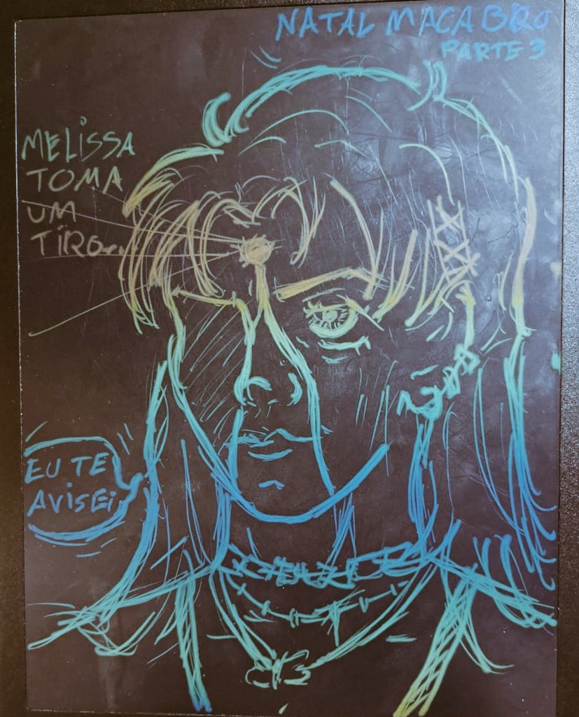 Último desenho meu de 2024 sendo justo esse na lousa mágica da minha irmã, feliz ano novo...
#NatalMacabro #natalmacabrofanart