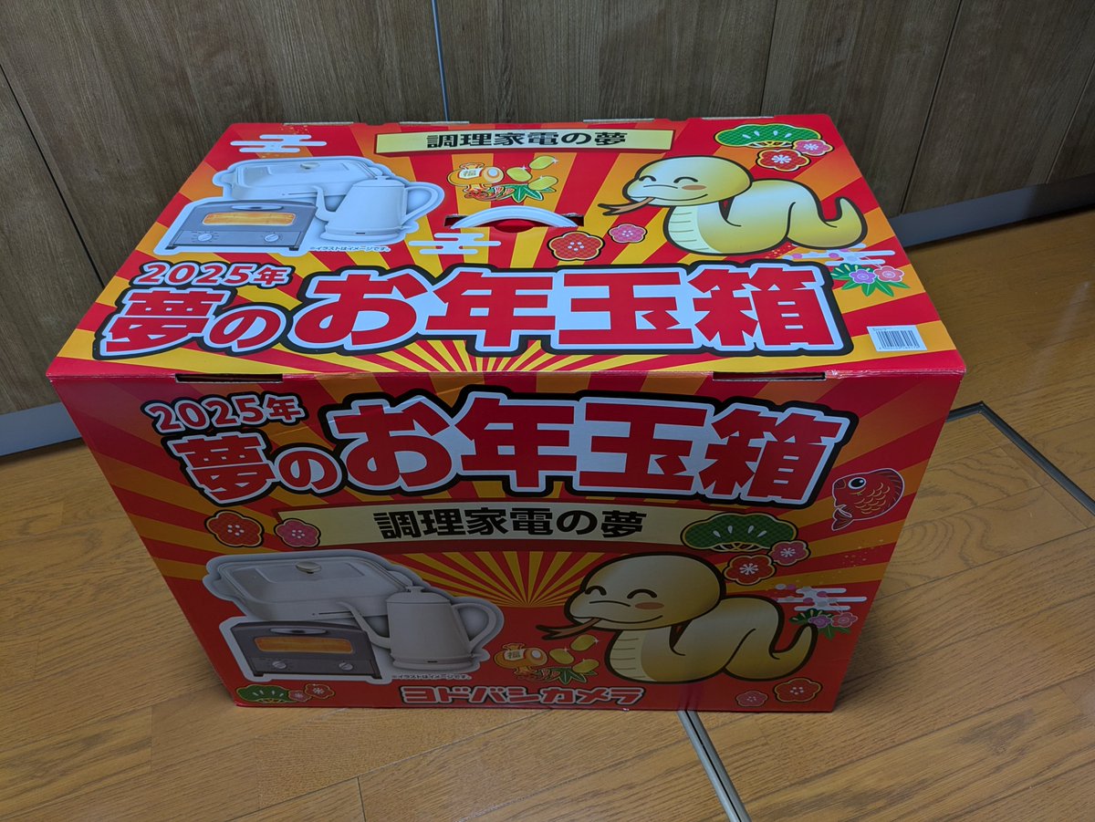 そういえば、朝9時頃にヨドバシカメラの福袋・夢のお年玉箱2025調理