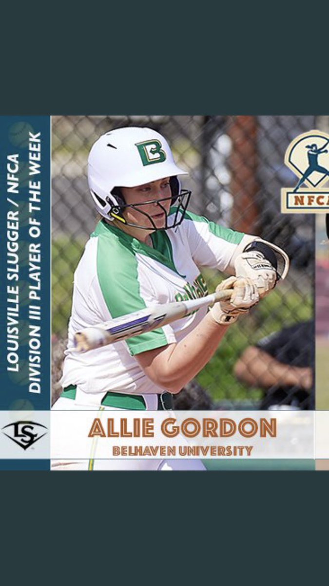 BUCoachGriffin's tweet photo. More 2024 in Review for @BelhavenSB_ :  Allie Gordon had a storied career @BelhavenU and became the NCAA D3 All-Time hits leader this year and is only one of two players in history to surpass the 300 hit mark! https://t.co/nE18QEDhxi