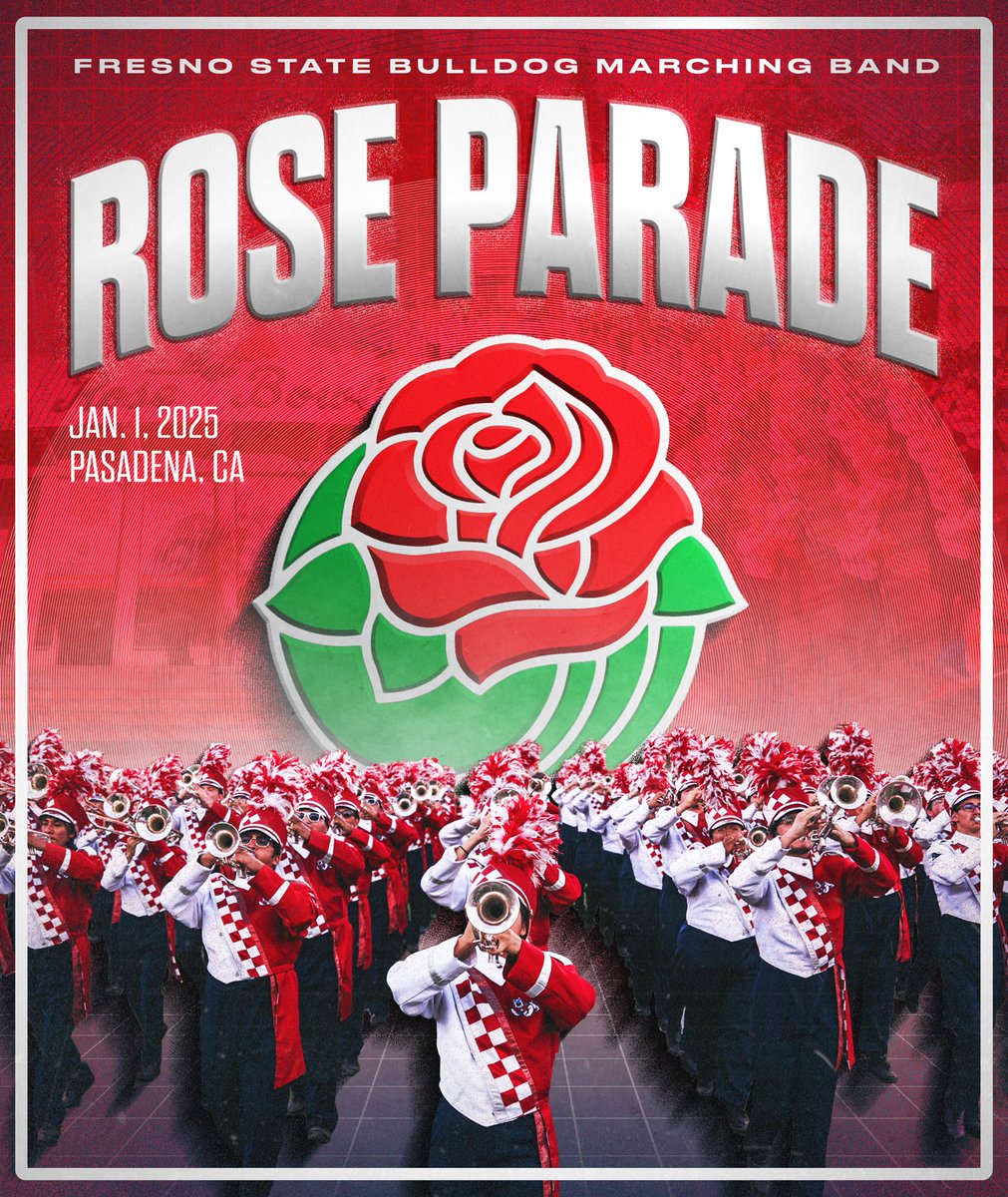The BMB is proud to march in the Pasadena Tournament of Roses Parade tomorrow morning! 

The parade begins at 8AM PT, and is streamed on NBC, ABC, and through KTLA. We can’t wait for you all to see us perform on the Best Day Ever!🌹🐾
