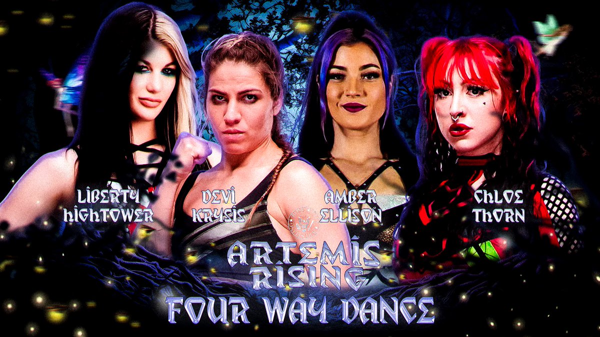 Rose City Wrestling (@rosecitybse) on Twitter photo And in the second Artemis Qualifier Match, <a href="/LibHightower/">π»πΈπ±π.</a> faces off against <a href="/PrincessInAmber/">Amber Ellison</a>, @ChloeTheThorn and <a href="/DeviKrysisOWA/">Devi Krysis</a>!
The winners of the two 4-way dances will square off with <a href="/DatsAzzyVebbins/">Azurine Vebbins</a> for the chance to be the NEW Artemis Champion! And in the second Artemis Qualifier Match, <a href="/LibHightower/">π»πΈπ±π.</a> faces off against <a href="/PrincessInAmber/">Amber Ellison</a>, @ChloeTheThorn and <a href="/DeviKrysisOWA/">Devi Krysis</a>!
The winners of the two 4-way dances will square off with <a href="/DatsAzzyVebbins/">Azurine Vebbins</a> for the chance to be the NEW Artemis Champion!