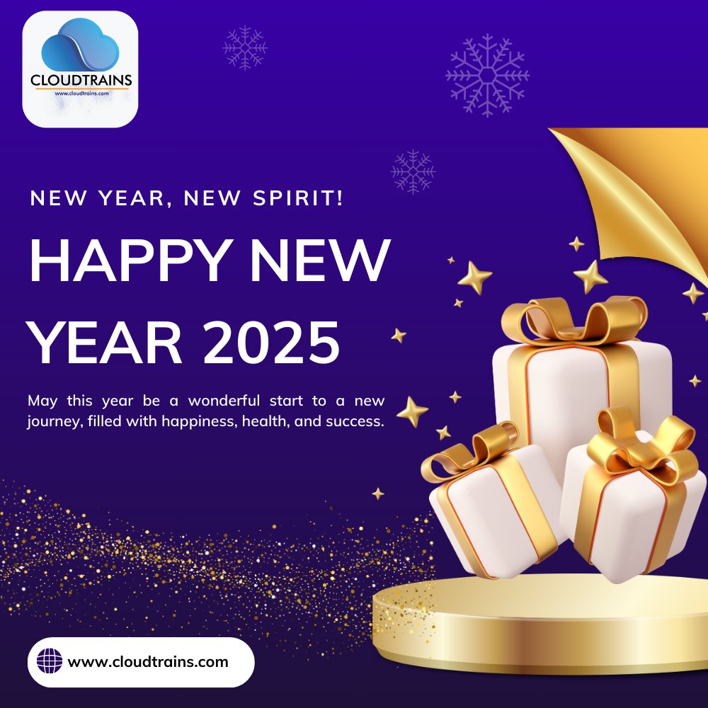 CloudTrains's tweet photo. ✨ Cheers to 2025! 🚀

Team CloudTrains is ready to innovate, build, and transform. Let’s make this year a masterpiece of success! 🌟
.
.
.
.
#HappyNewYear2025 #CloudTrains #Innovation https://t.co/ebttFJImLy