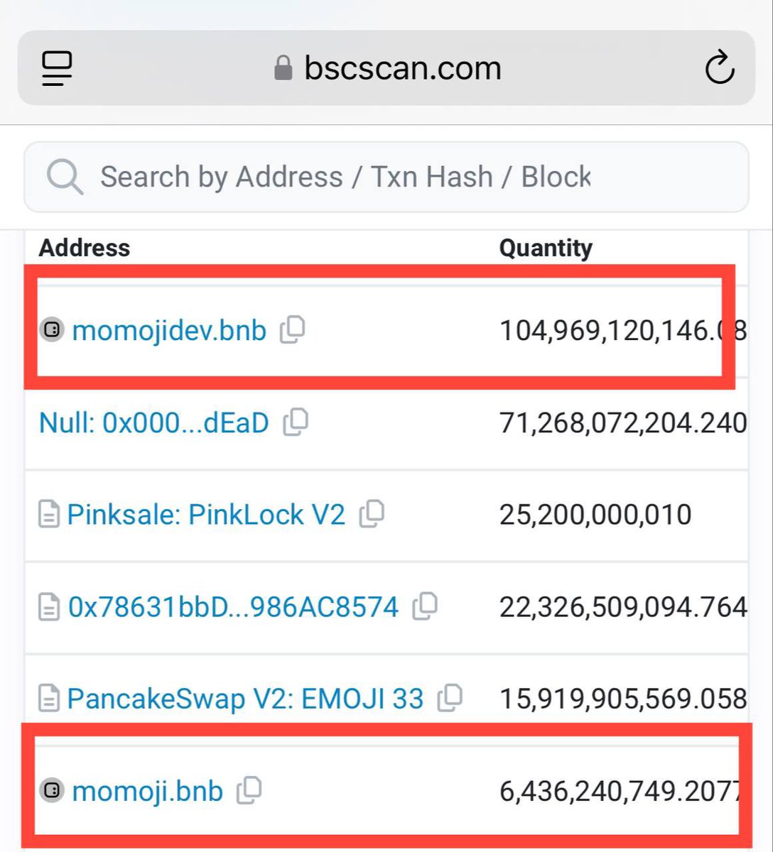 🤫 After the development team buys back 150 billion emoji tokens, we will burn them all.

✅track the number of tokens at wallet address bscscan.com

We have now burned 71 billion tokens which is 19.77%

If we burn another 150 billion tokens in the future, the total