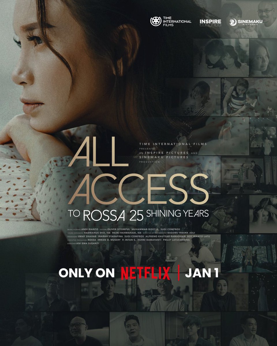 Hadiah tahun baru buat kalian 😘Tahun baruan 2025 sambil nonton film aku “All Acces to Rossa 25 Shining Years” di Netflix

Kalo kalian nonton, bikin story dan tag aku ya 😀 aku pengen tau kesan kalian nonton filmnya. Semoga kalian bisa suka dan dapetin sesuatu dari perjalanan