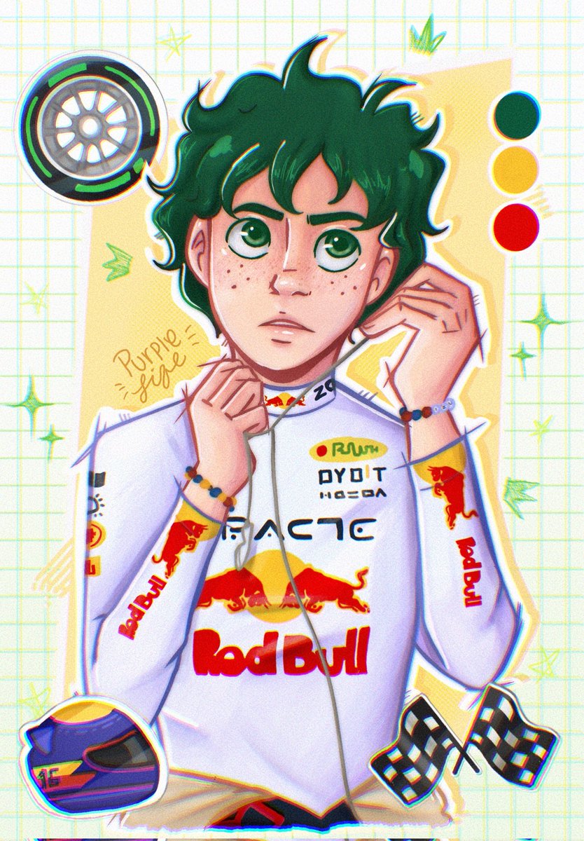 Maleecdream's tweet image. #MHA x #Formula1 AU🏁
The trio is complete! / El trio está completo!

Who's next!?👀/Quién sigue!?