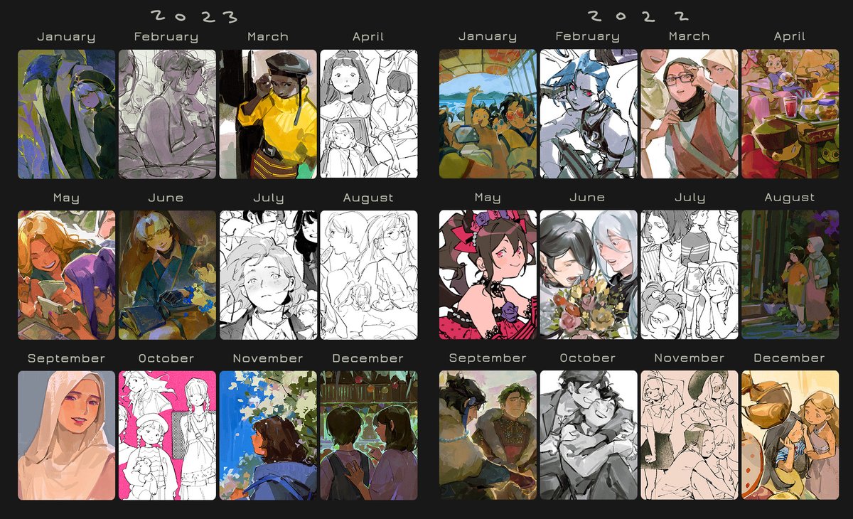 summary dump bc i havent been posting it since 2019 (i fill it every yr i just.. dont post)  
i was mostly chillin last year but thank u for still liking my stuff, happy new year!! 