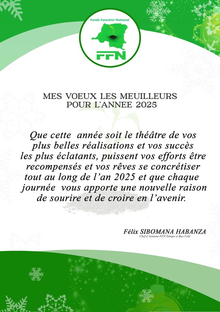 KafubuWa's tweet photo. Mes vœux les meilleurs pour l'année 2025 à tous https://t.co/RqOh0qqZPF