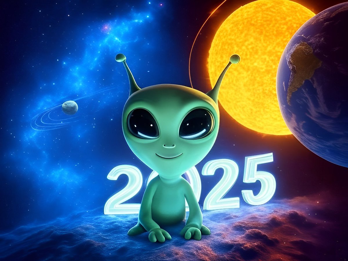 parmeshwar's tweet photo. 🌍☀️ We’re still spinning, not crashing. 👽✨ Happy full-star-circle day 2025! 🪐 May your next orbit be smooth and asteroid-free! 🚀 https://t.co/G6J5Zvi2d9