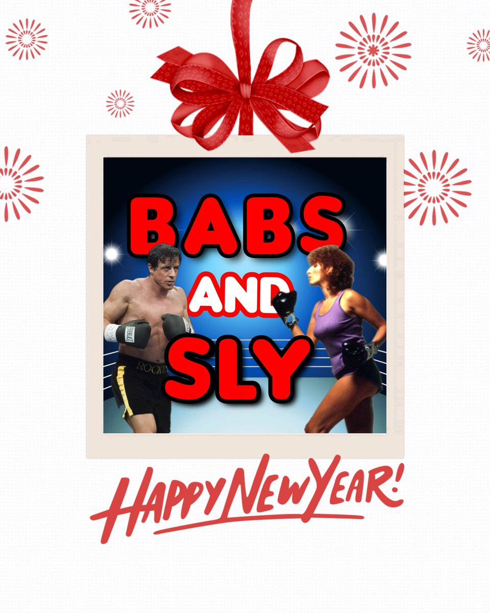 BabsAndSly's tweet photo. #HappyNewYear! If you love Barbra Streisand and Sylvester Stallone as much as we do, then get ready for lots of exciting new episodes in 2025! Meanwhile, listen to our first three episodes now, wherever you download your favorite podcasts, or click here: https://t.co/yrwGzGfmVT https://t.co/sJr4gPbWwT